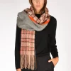 sciarpa patch beige/arancio