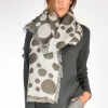 sciarpa patch beige/grigio