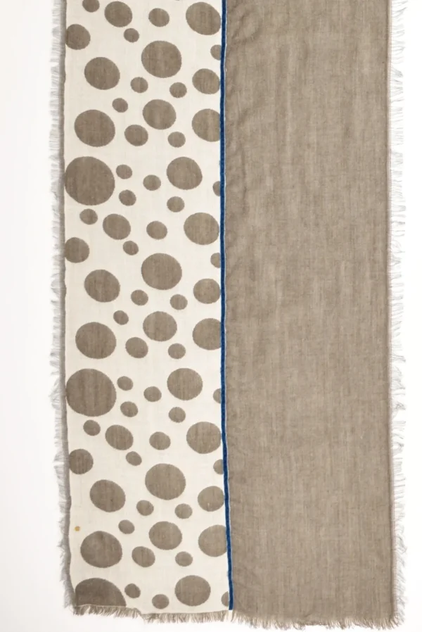 sciarpa patch beige/grigio