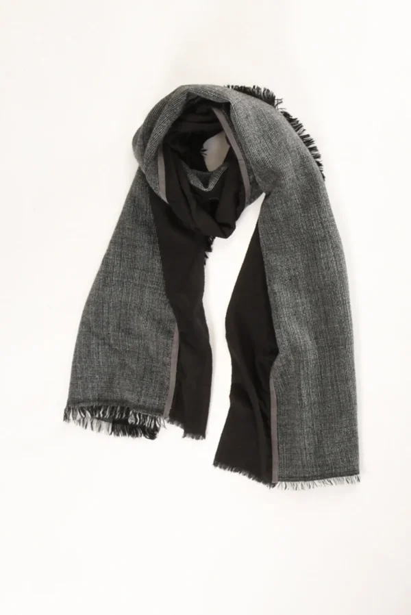 sciarpa patch grigio/nero