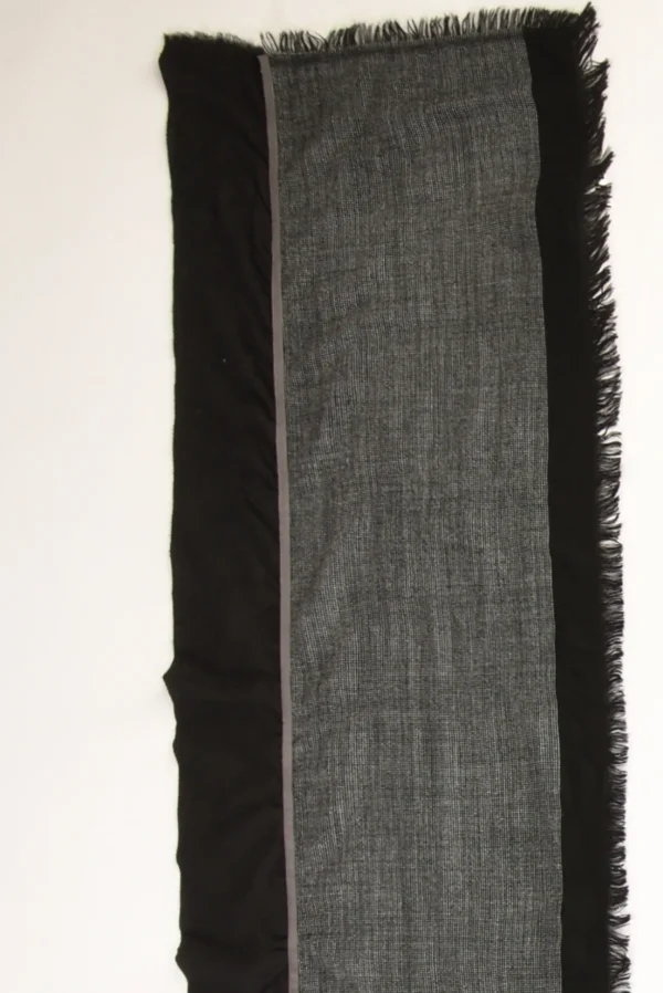 sciarpa patch grigio/nero