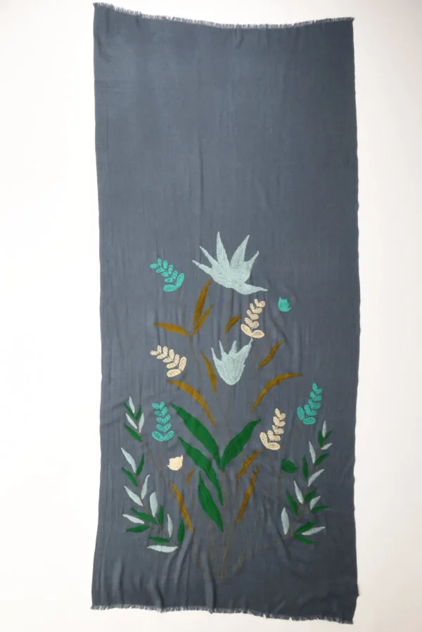 sciarpa stampata blu