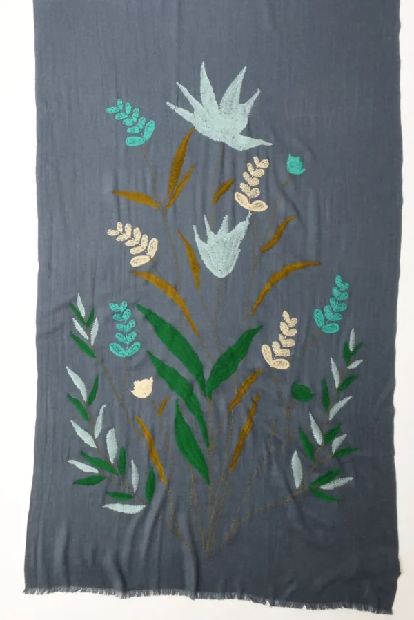 sciarpa stampata blu