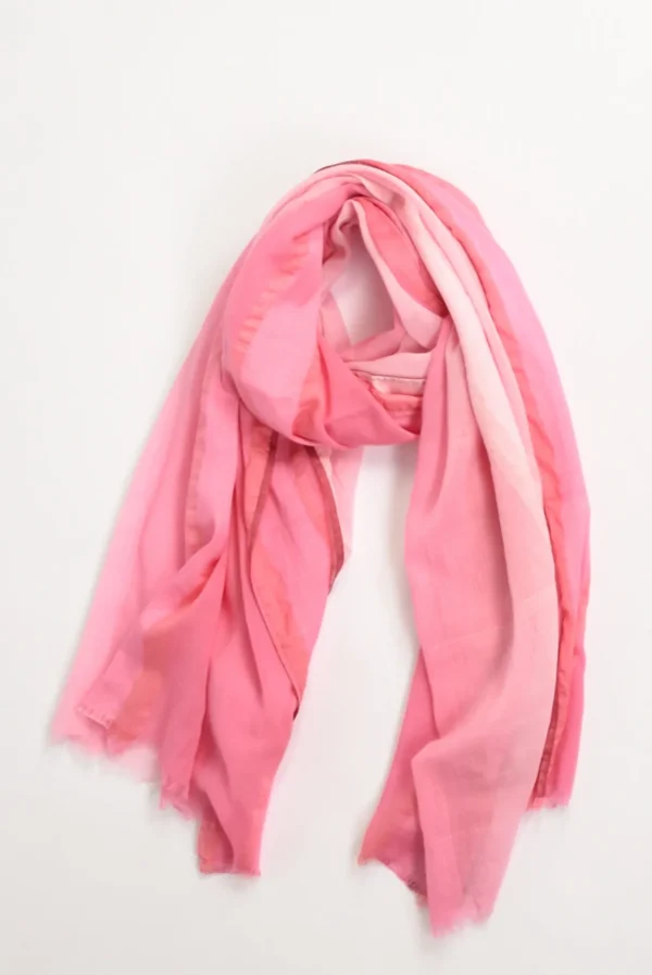 sciarpa stampata rosa/fucsia