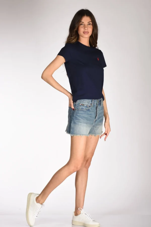 shorts 5 pocket blu jeans