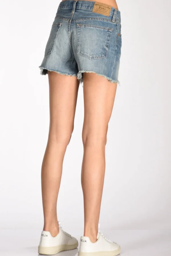shorts 5 pocket blu jeans