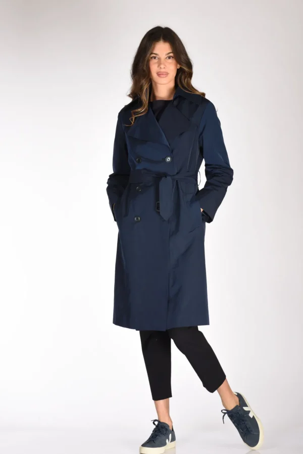 trench cintura blu