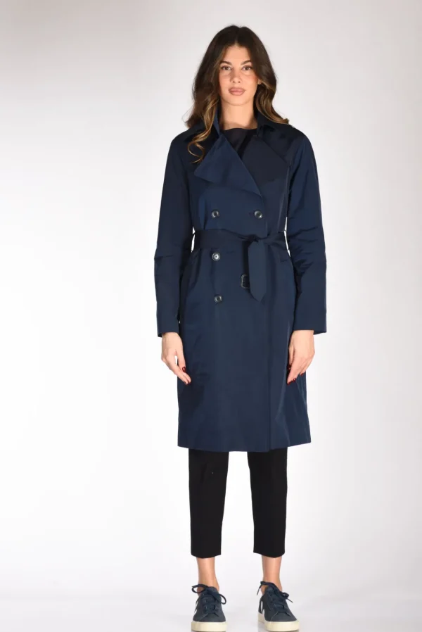 trench cintura blu