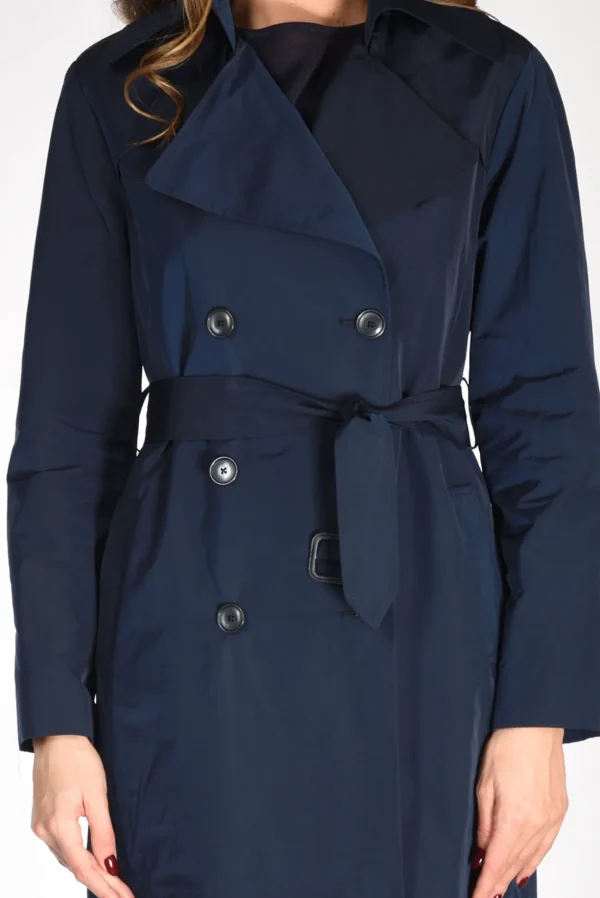 trench cintura blu