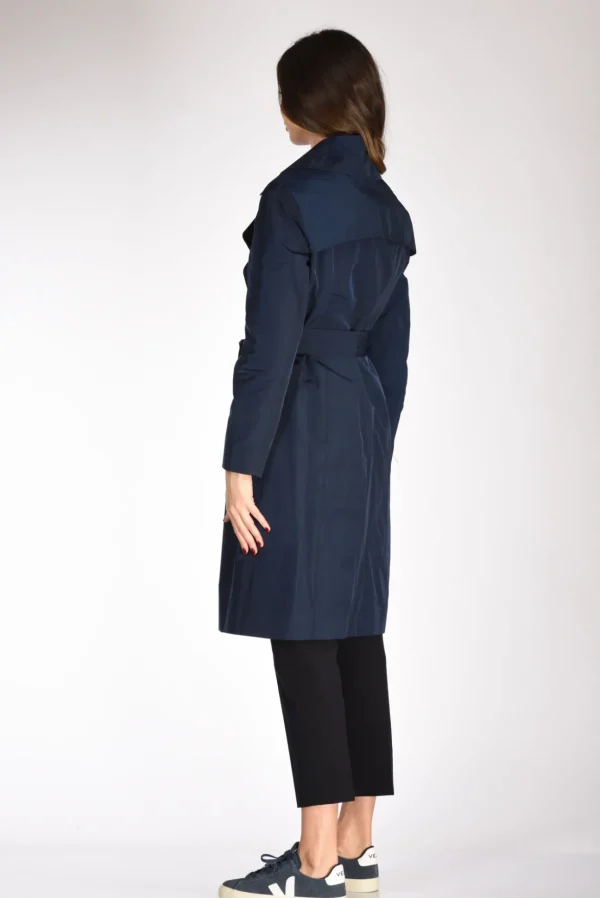 trench cintura blu