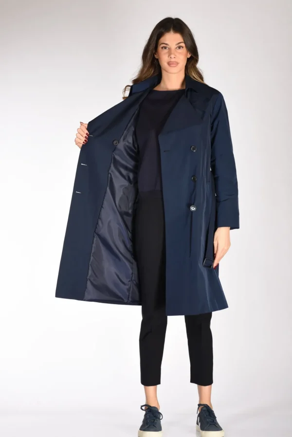 trench cintura blu