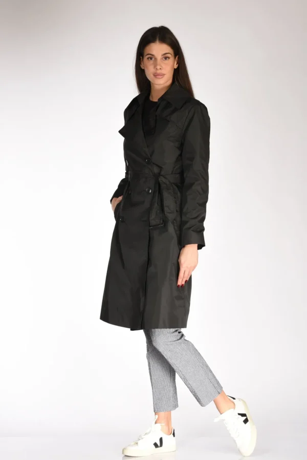 trench cintura nero