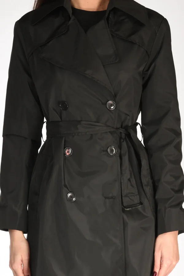 trench cintura nero