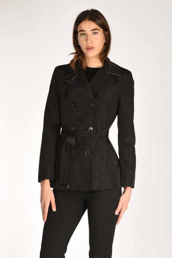 trench corto nero