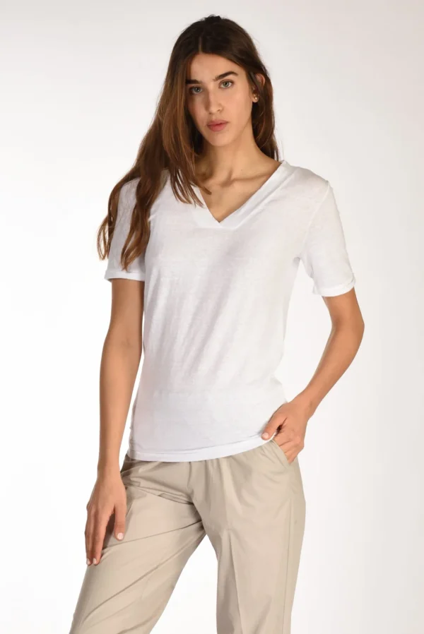 tshirt di maglia bianco