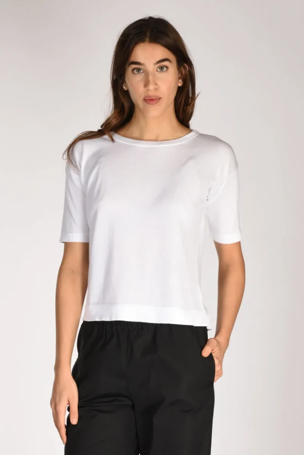 tshirt di maglia bianco