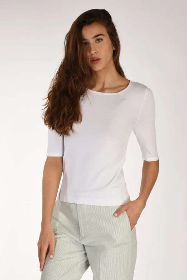 tshirt di maglia bianco