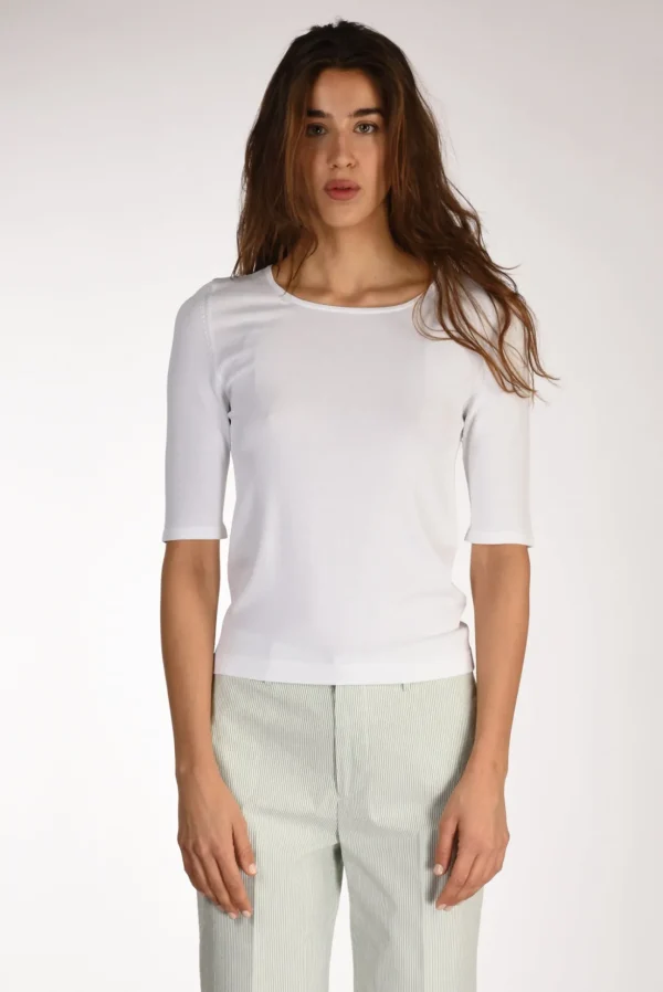 tshirt di maglia bianco