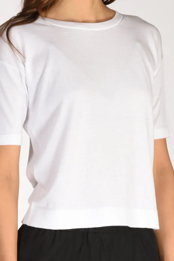 tshirt di maglia bianco