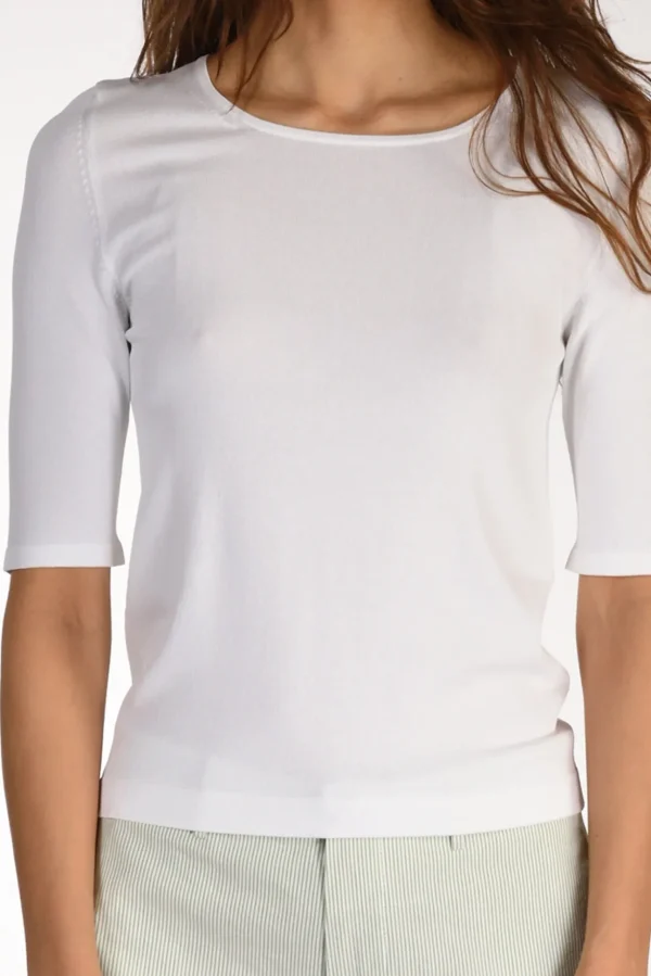tshirt di maglia bianco