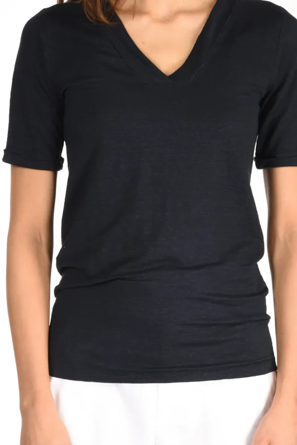 tshirt di maglia blu