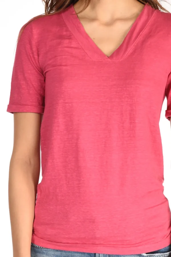 tshirt di maglia fucsia