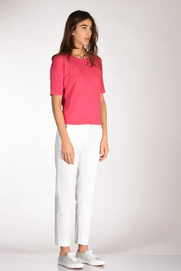tshirt di maglia fucsia