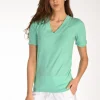 tshirt di maglia verde acqua