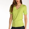 tshirt di maglia verde lime