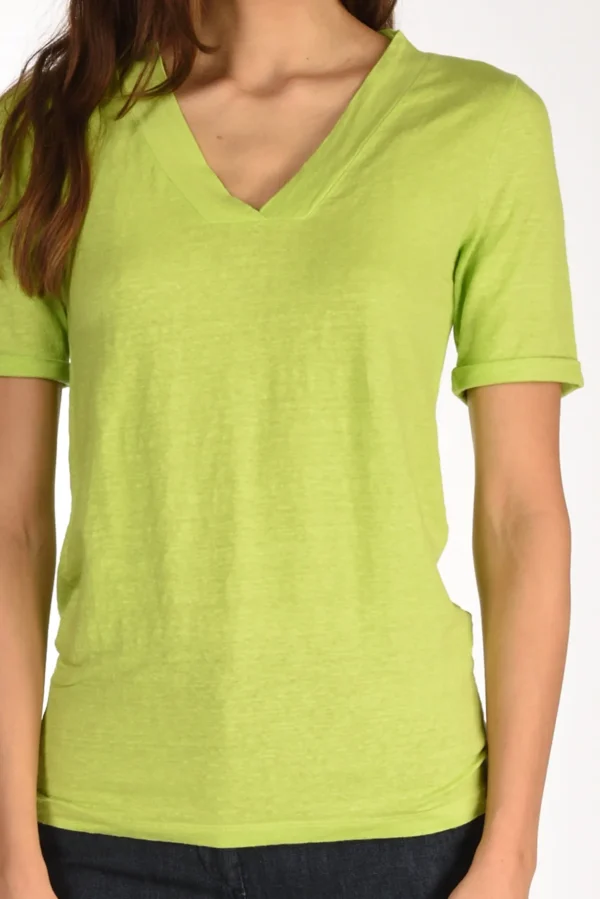 tshirt di maglia verde lime