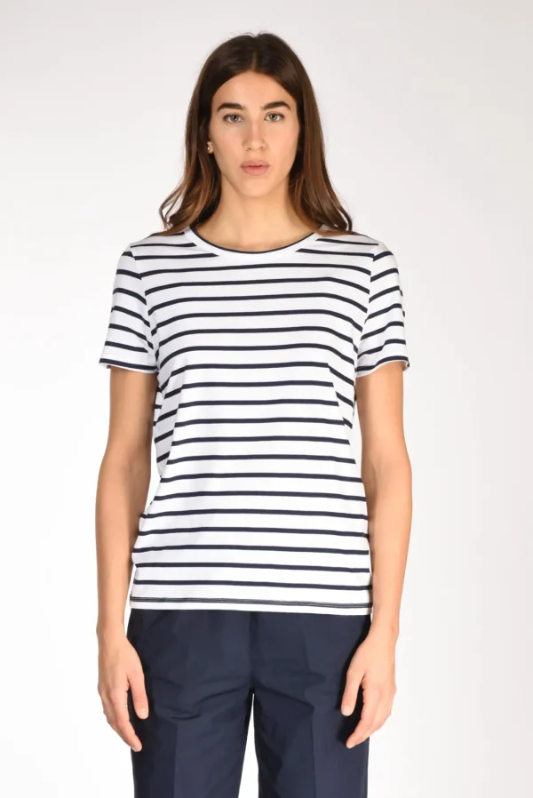 tshirt rigata bianco/blu
