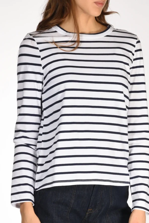 tshirt rigata bianco/blu