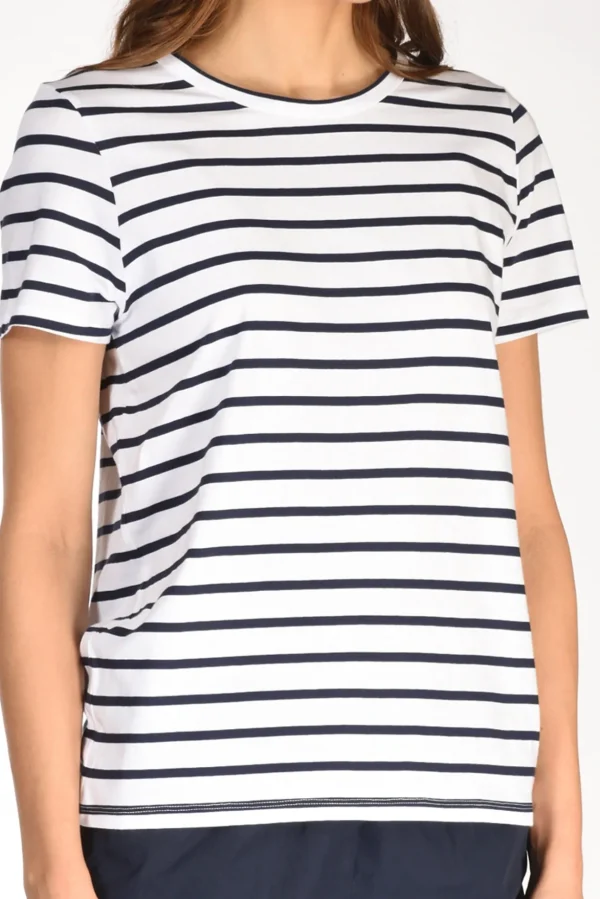 tshirt rigata bianco/blu
