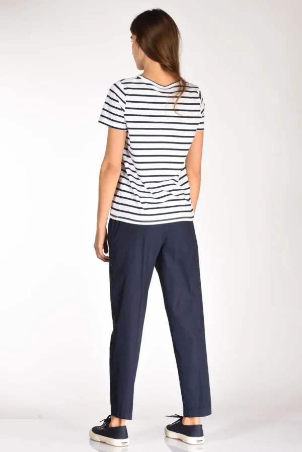 tshirt rigata bianco/blu