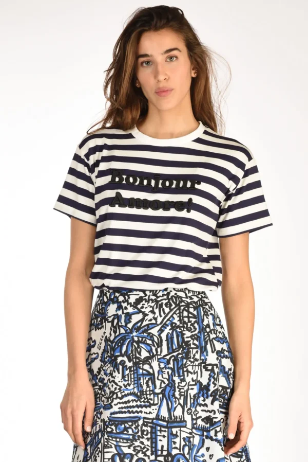 tshirt righe bianco/blu
