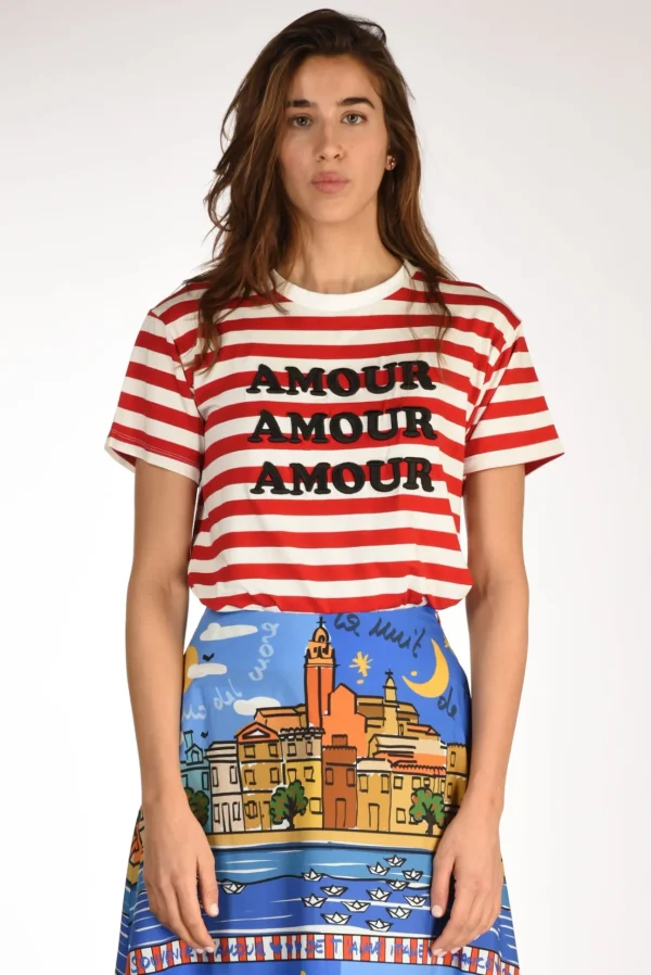 tshirt righe bianco/rosso