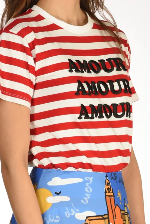 tshirt righe bianco/rosso