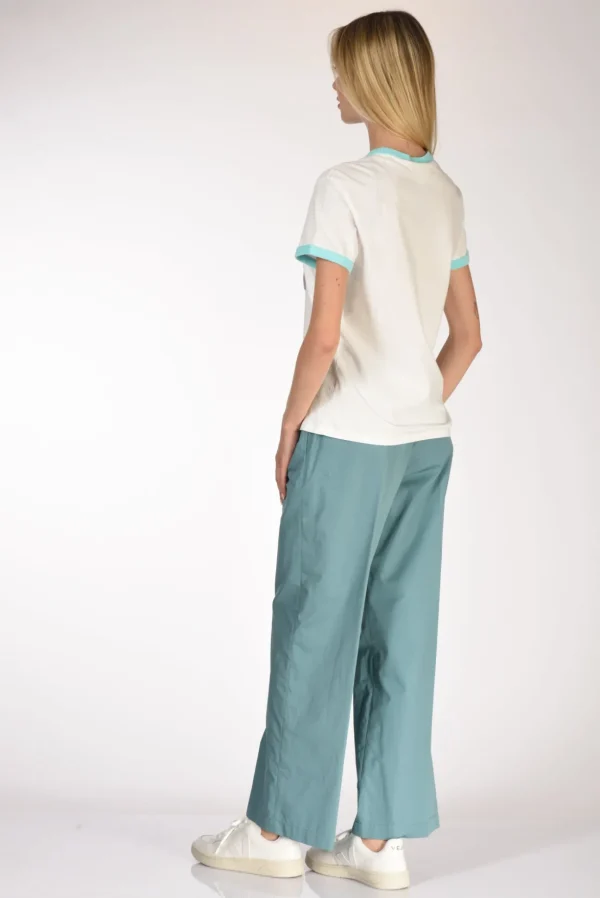 tshirt scritta bianco/multicolor