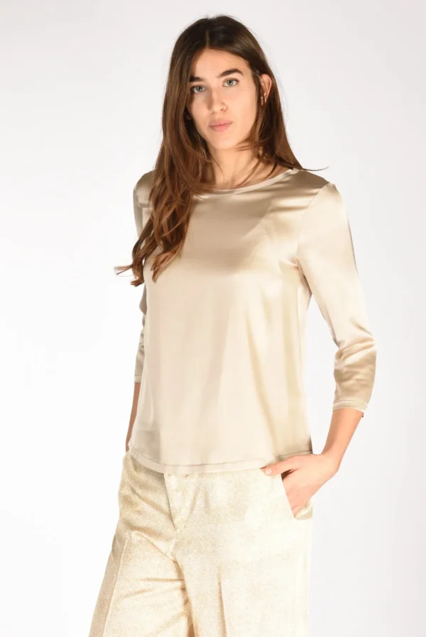 tshirt seta beige