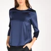 tshirt seta blu
