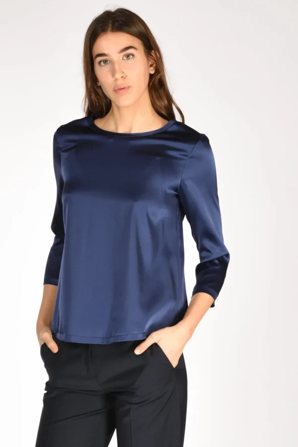 tshirt seta blu