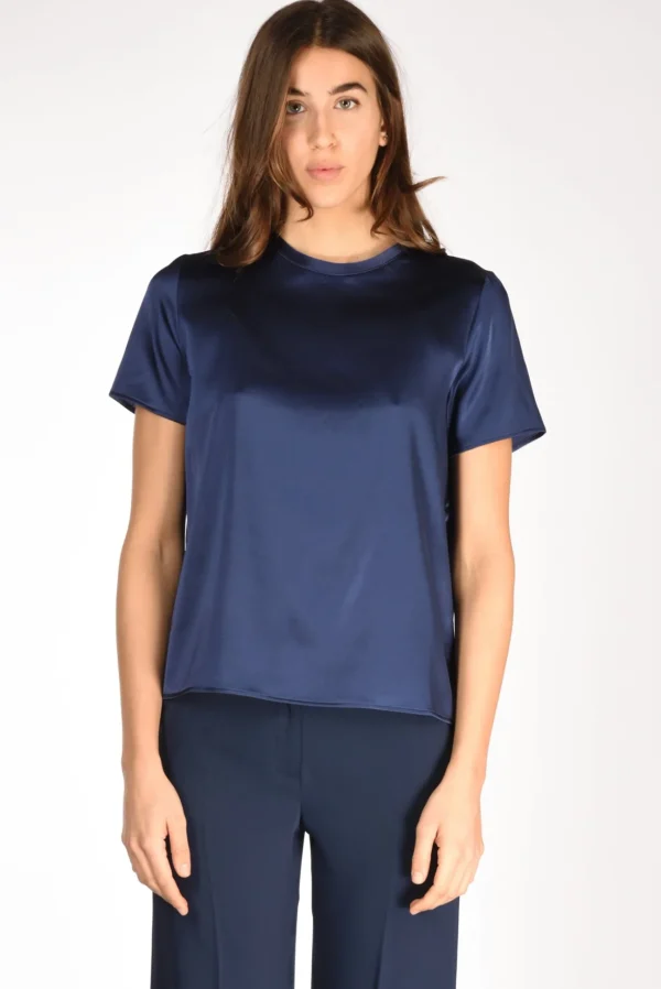 tshirt seta blu