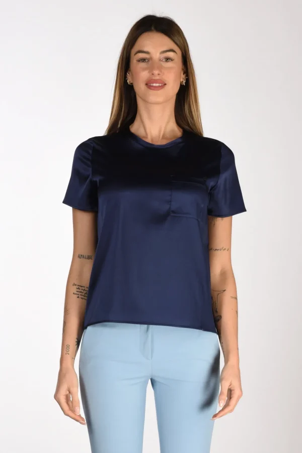 tshirt seta blu
