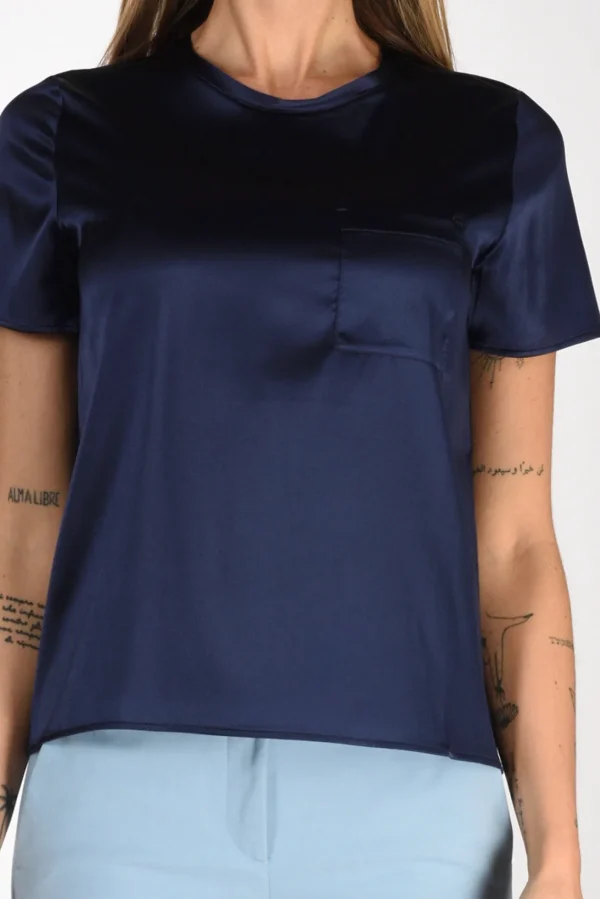 tshirt seta blu