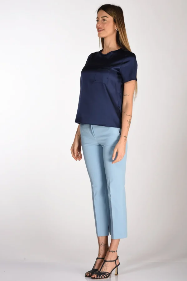 tshirt seta blu