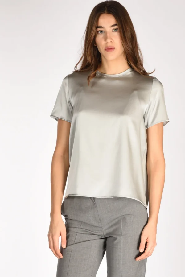 tshirt seta grigio perla