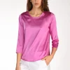 tshirt seta rosa scuro