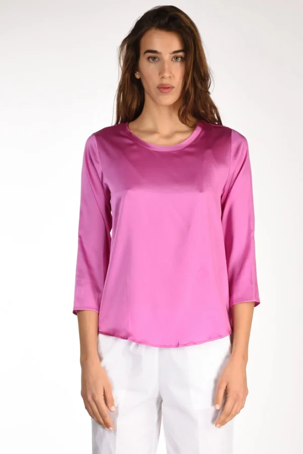 tshirt seta rosa scuro