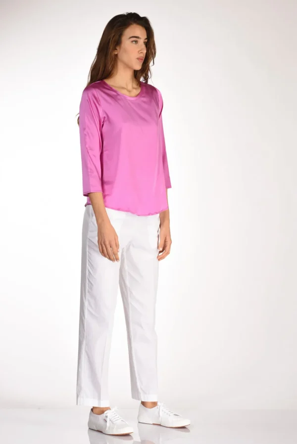 tshirt seta rosa scuro