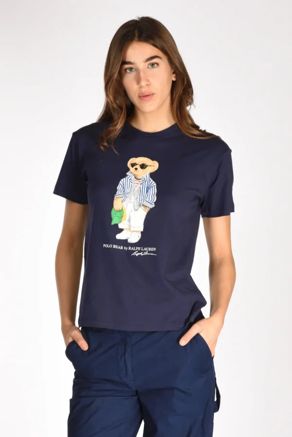 tshirt stampata blu